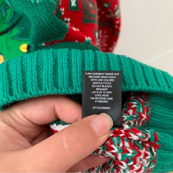 Blizzard Bay Red Green Christmas Dinosaur Sweatshirt Holiday Size Large - Picture 8 of 10